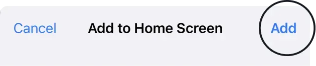 Tap “Add”
